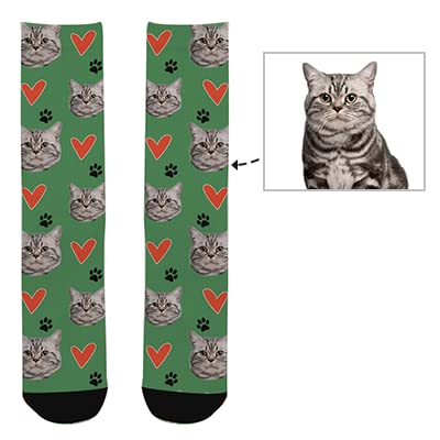 Custom Photo Pet Face Socks - Personalized Novelty Dog & Cat Socks for Men & Women - Perfect Gift for Pet Lovers, Christmas, Birthday & Family Occasions
