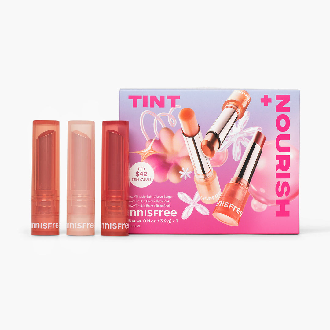 Tinted Lip Balm Trio - Hydrating & Nourishing Lip Care Set for Dry Lips | Perfect for Daily Moisture, Natural Makeup Look & On-The-Go Use