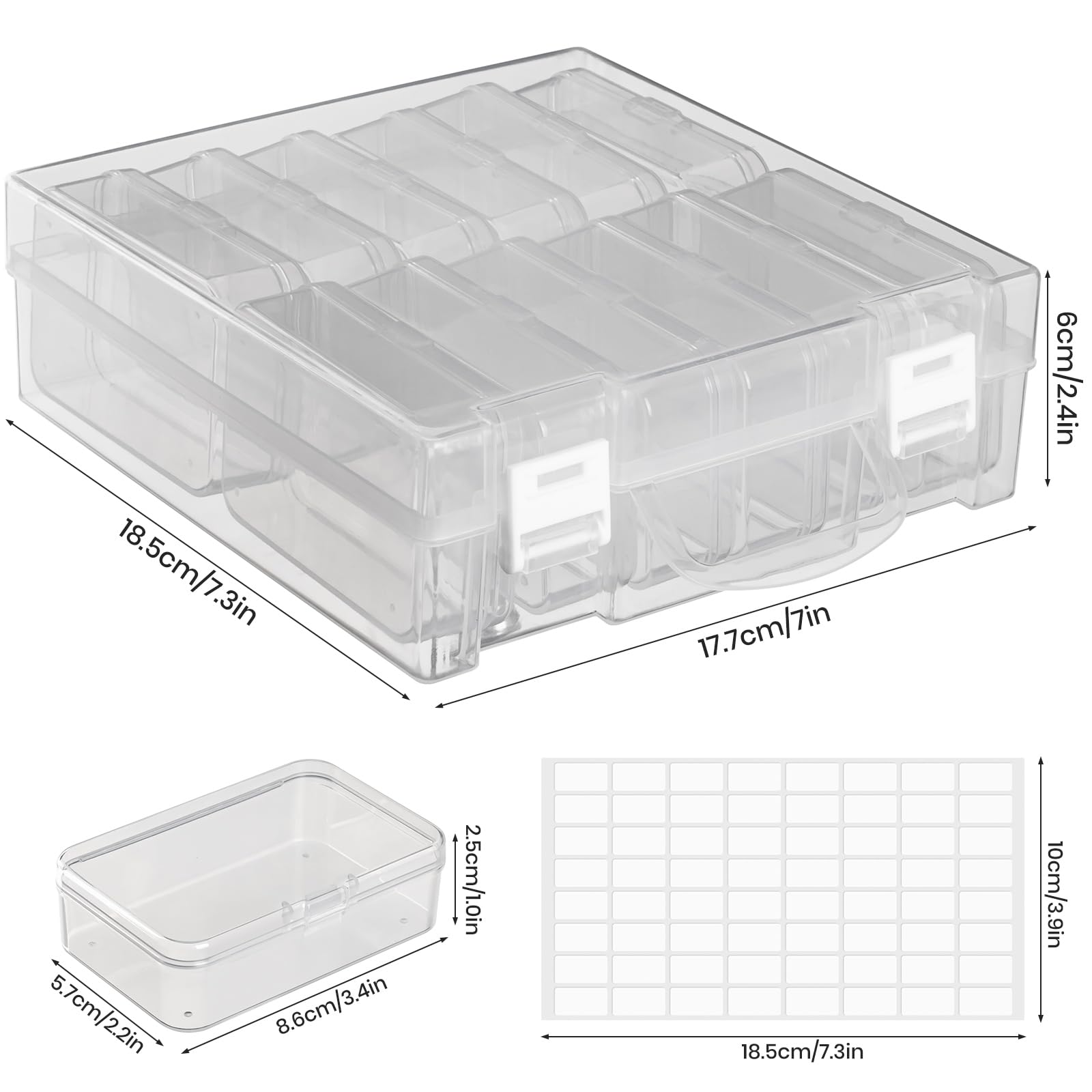 Diamond Painting Bead Organizer Box - 12 Grid Small Plastic Storage Container for Beads, Rhinestones & Embroidery Accessories | Perfect for DIY Crafts, Jewelry Making & Art Projects