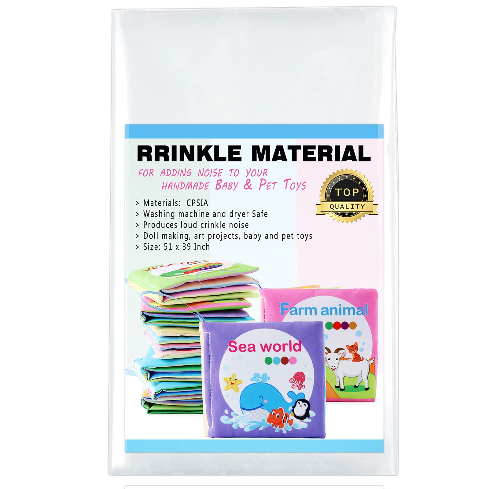 Zonon Crinkle Paper for Dogs & Cats - 51 x 39 Inch Noise Making Pet Toy, Interactive Crinkle Material for Playtime & Training - Perfect for Puppy Enrichment & Kitty Entertainment