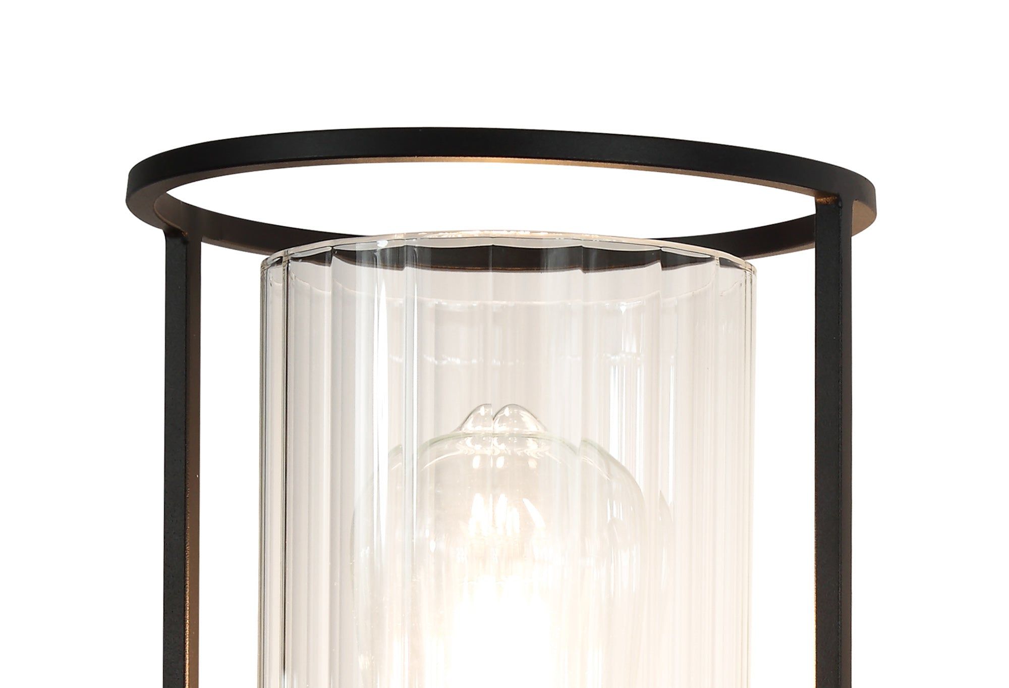Beres Modern Wall Light - 1 Light E27 Base, Black Finish with Clear Glass Shade - Perfect for Bedroom, Living Room, and Hallway Lighting