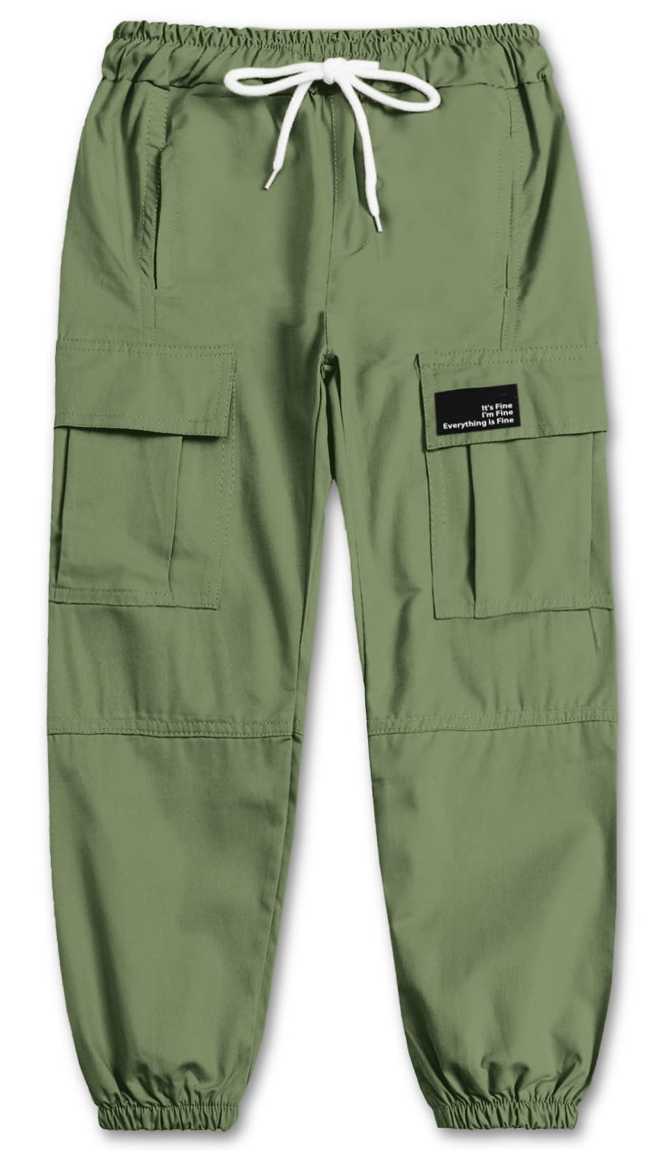 Cromoncent Girls & Women's Cargo Jogger Pants - Elastic Waist Lightweight Outdoor Hiking Pants for Teens & Adults (Size 6 Years to XX-Large) - Perfect for Hiking, Camping, and Casual Wear