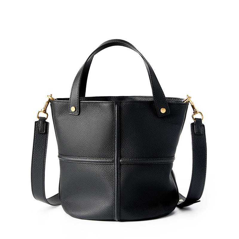 Stylish Leather Bucket Bag for Women - Fashionable Crossbody Shoulder Handbag - Perfect for Work, Travel & Everyday Use