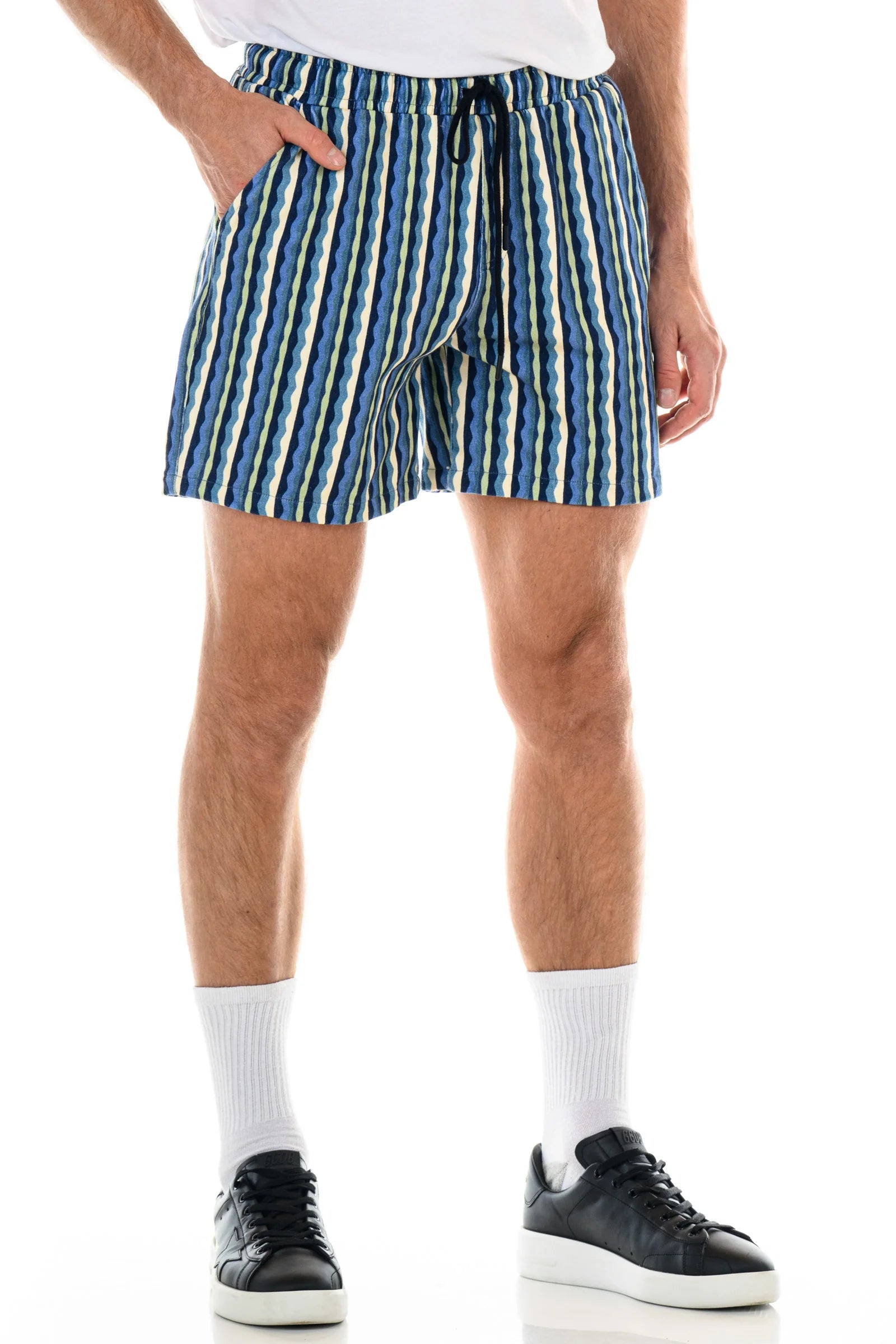 OP Palm Volley 6 Men's Athletic Shorts - Lightweight Quick-Dry Blue Sports Shorts for Running, Gym Workouts & Beach Volleyball
