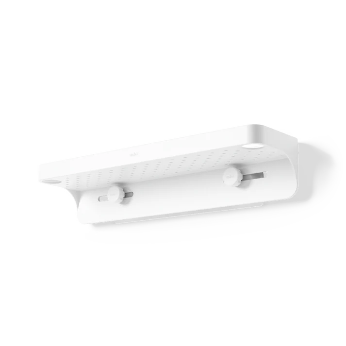 Flex Adhesive Shelf - White | Wall Mount Organizer for Bathroom, Kitchen & Office | Strong Removable Storage Solution