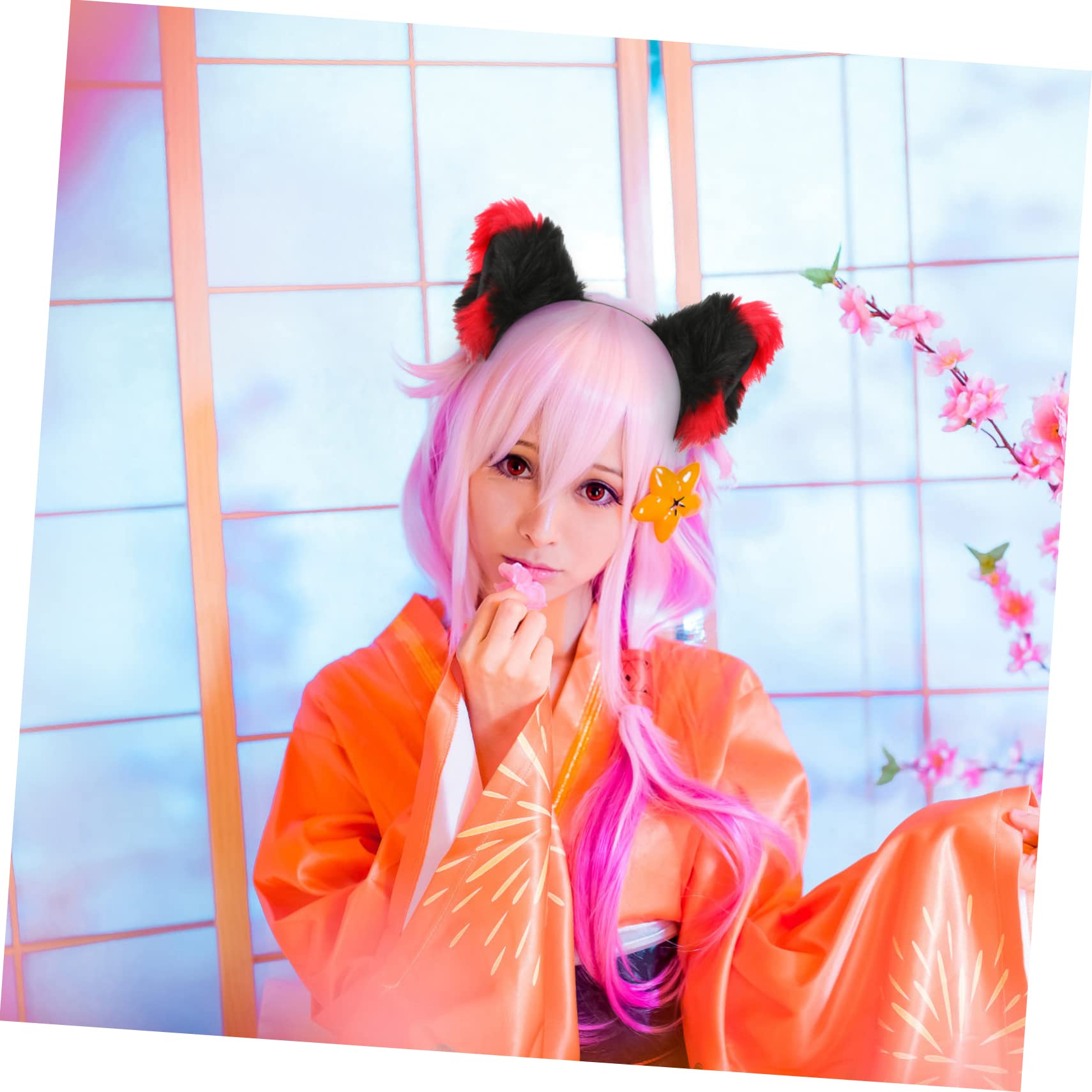 FRCOLOR Plush Cat Ear Headband for Women & Girls - Cute Kawaii Hair Accessories for Cosplay, Halloween, Parties & Daily Wear