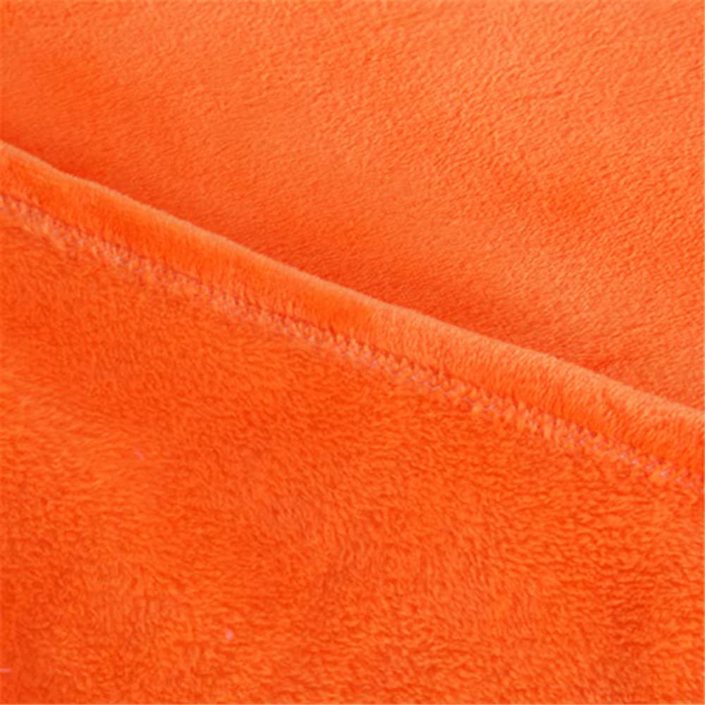 Soft Fleece Blanket Queen Size - Solid Flannel Plush Microfiber Bed Blanket | Lightweight & Cozy for Bed, Sofa, Couch & Travel | Perfect for Winter Nights, Movie Time & Camping - Orange
