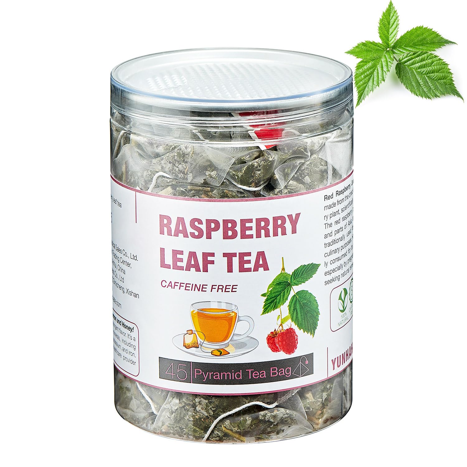 Organic Red Raspberry Leaf Tea Bags - 45 Count | All-Natural Herbal Tea for Women's Health | Menstrual Cramp Relief & Cycle Support | Caffeine-Free, Non-GMO | Perfect for Relaxation & Wellness Routines