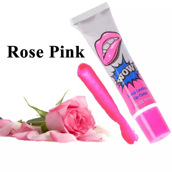 6 Colors Long Lasting Waterproof Tattoo Peel Off Lip Tint Set - Rose Pink, Watermelon, Sexy Red, Lovely Peach, Cherry Red, Sweet Orange (15g) | Vegan Cruelty-Free Lip Stain for Daily Wear, Parties & Special Occasions