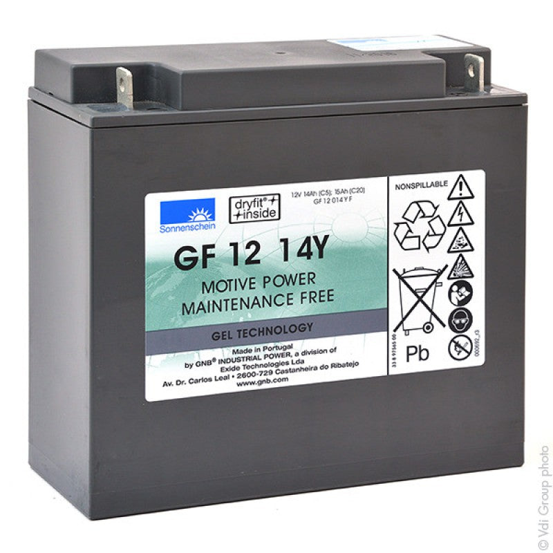 12V 15Ah Deep Cycle Golf Cart Battery - Rechargeable AGM Battery for Golf Trundlers, Electric Carts & Mobility Scooters - Long Lasting Power for Outdoor & Recreational Use