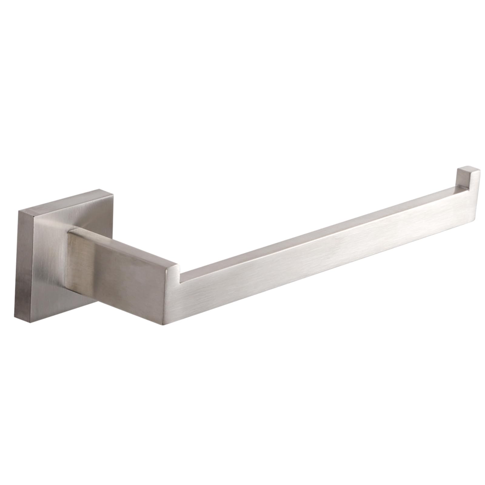 10 Inch Brushed Nickel Hand Towel Bar - Right Side Square Towel Ring for Kitchen & Bathroom Wall Mount | Stainless Steel Modern Towel Rack Hanger (A8806BN) | Perfect for Small Spaces, Guest Bathrooms & Spa-Style Decor