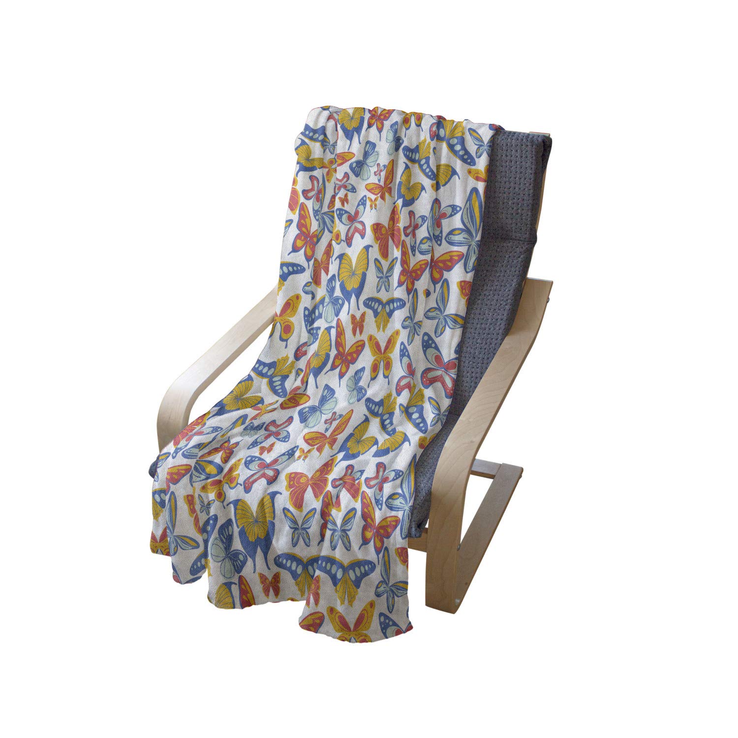 Ambesonne Butterfly Fleece Throw Blanket - 50