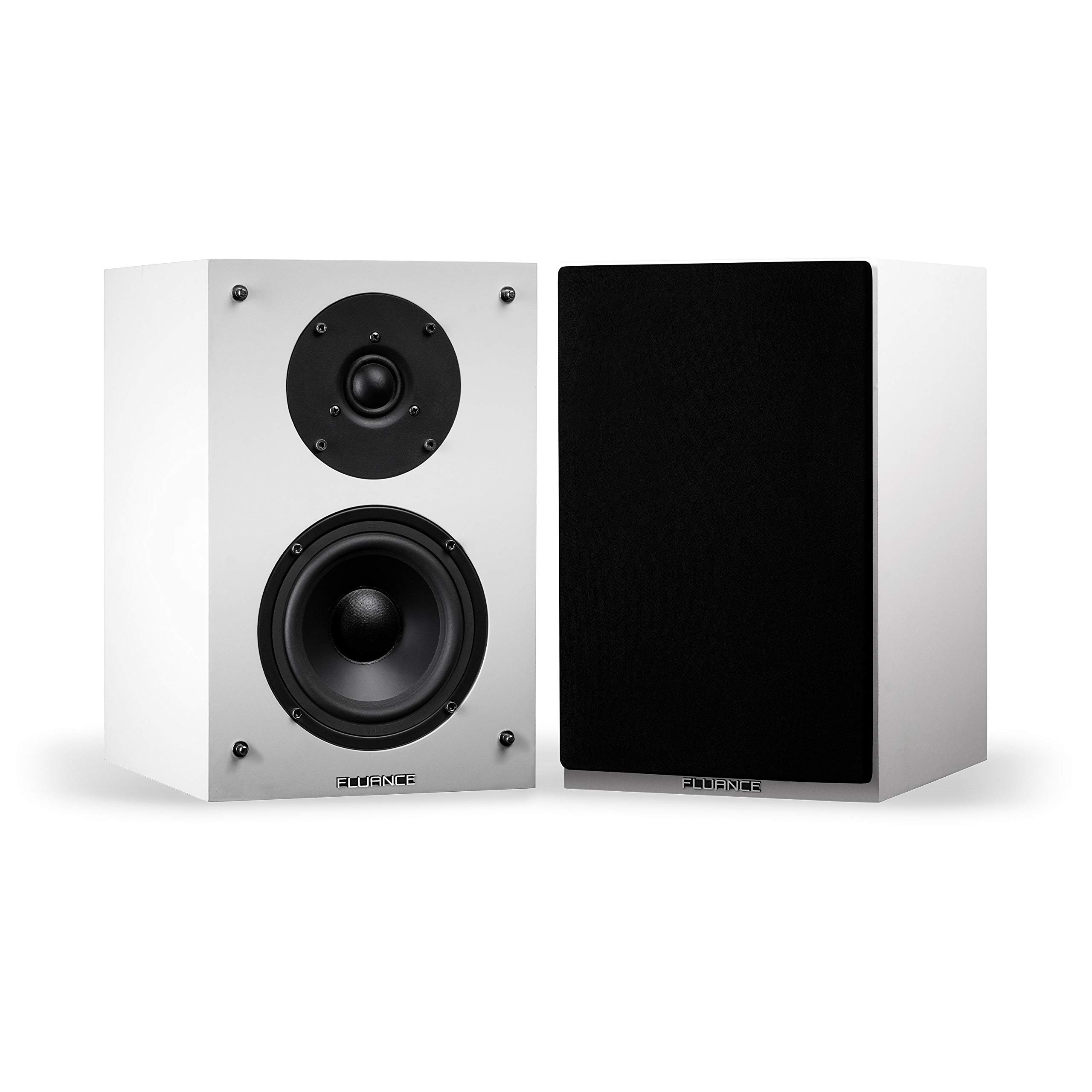 Fluance Elite 7.1 Home Theater Speaker System with Floorstanding Towers, Center Channel, Surround & Rear Speakers, DB10 Subwoofer - White (SX71WHR) | Perfect for Living Room & Home Cinema Setup