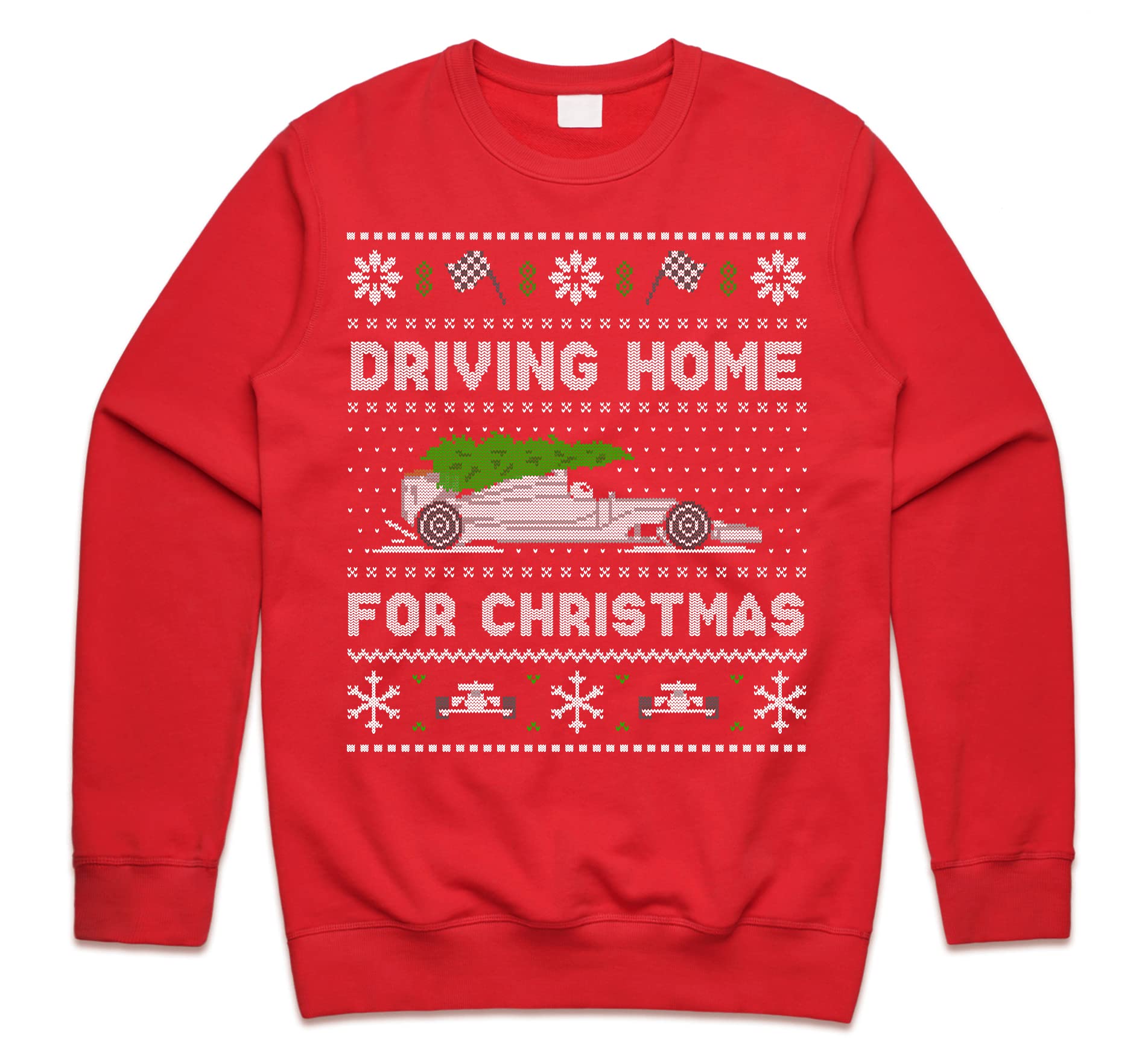 Carlos Sainz & Lewis Hamilton Racing Inspired Christmas Sweatshirt - Formula 1 Fan Gift, Cozy Holiday Pullover for Men & Women - Perfect for Race Day, Christmas Parties & Winter Outings