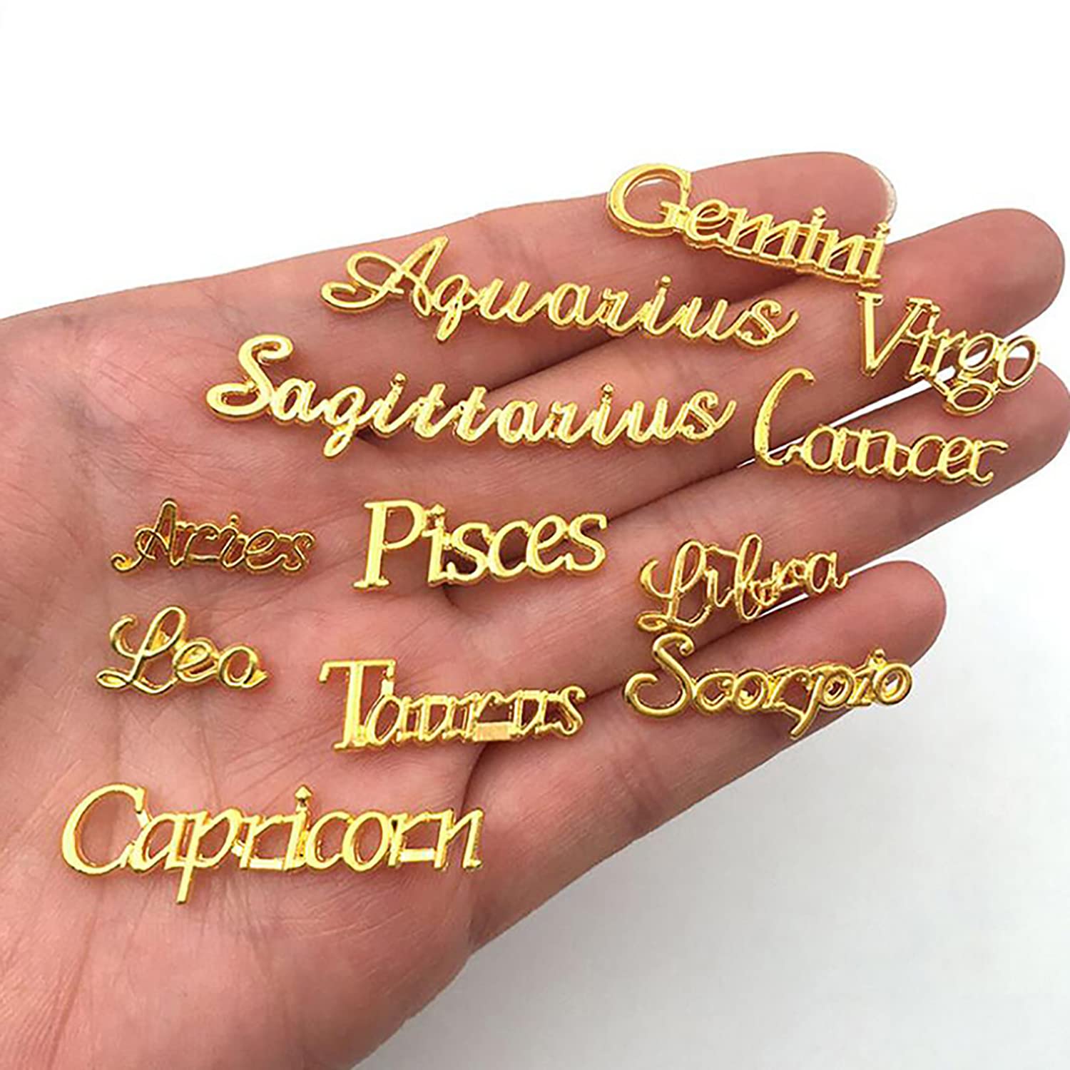 72-Piece Alloy Zodiac Constellation Nail Charms - Gold & Silver Zodiac Sign Nail Studs for Women & Girls | Perfect for Nail Art, DIY Manicures, and Gift Giving