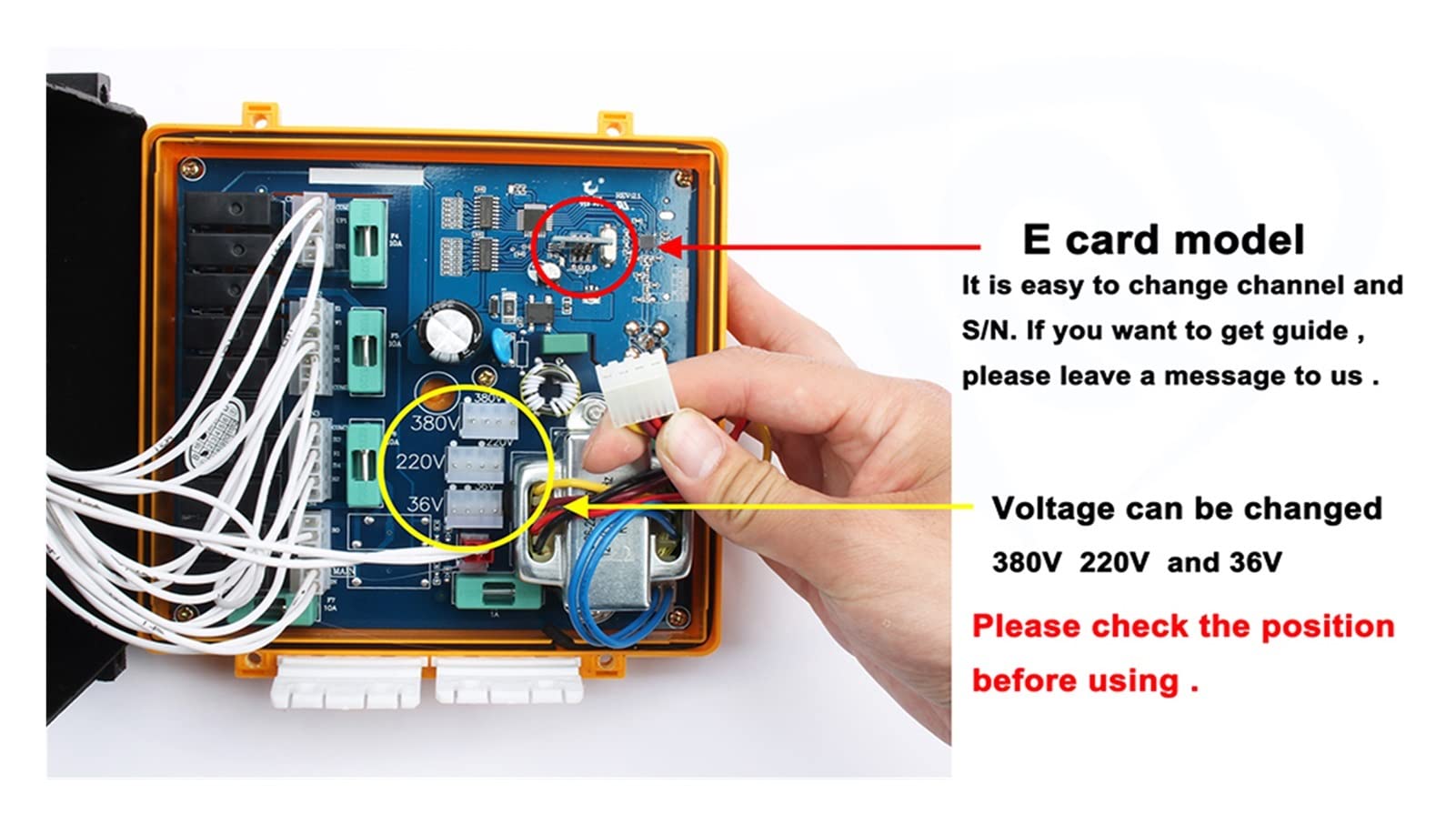 F23-BB Industrial Wireless Radio Remote Controller Switch - 1 Receiver + 1 Transmitter with Speed Control for Hoist & Crane (VHF 310-331MHz, AC 220V) - Perfect for Construction Sites, Warehouses, and Heavy Equipment Operations
