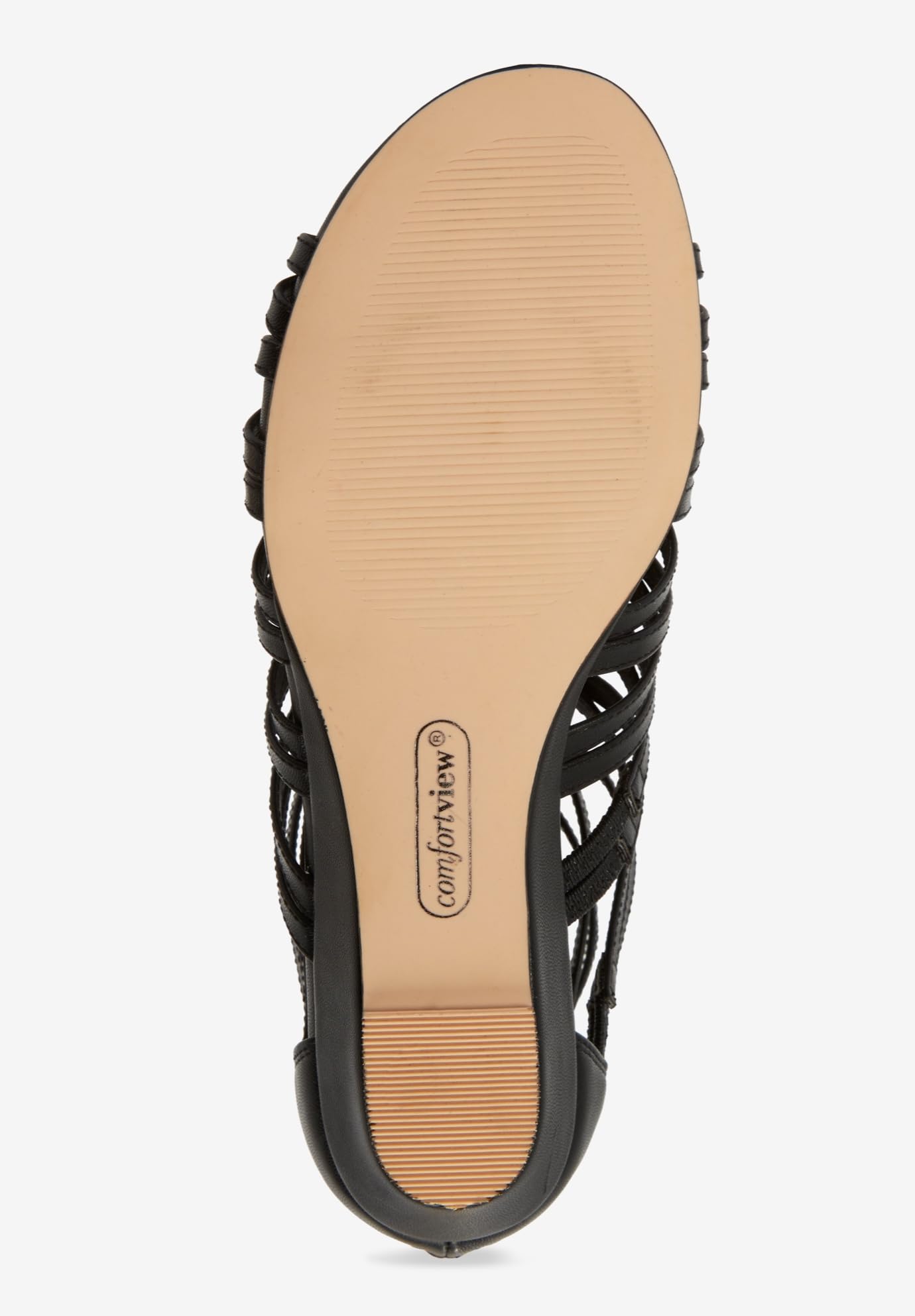 Comfortview Women's Wide Width The Helen Sandal - Comfortable Casual Sandals for Wide Feet | Perfect for Walking, Travel & Summer Outfits