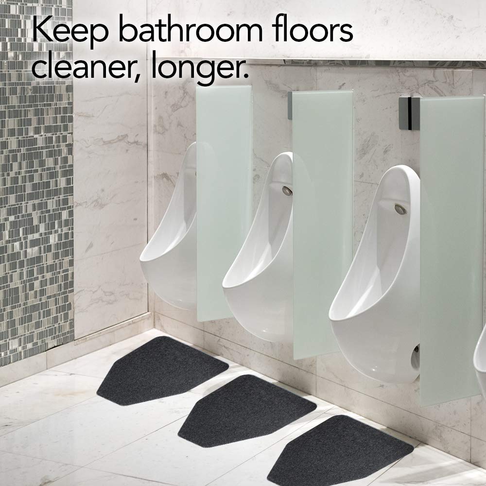 Resilia Urinal Mat 12-Pack - Super Absorbent Disposable Bathroom Floor Protector Pads 17x21 Inches - Made in USA - Ideal for Restrooms, Public Toilets & High-Traffic Commercial Spaces