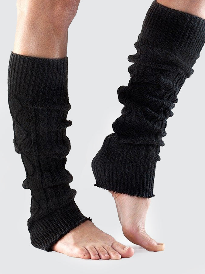 ToeSox Dance Socks - Knee High Leg Warmers for Ballet, Yoga & Dance - Black - Perfect for Dance Class, Studio Practice & Cold Weather Warmth