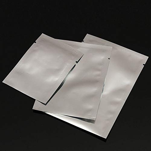 100pcs Heat Sealable Aluminum Foil Vacuum Sealer Bags - Food Grade Storage Pouches for Nuts, Coffee, Meat & Meal Prep | Airtight & Reusable | Perfect for Sous Vide, Freezing & Long-Term Food Preservation
