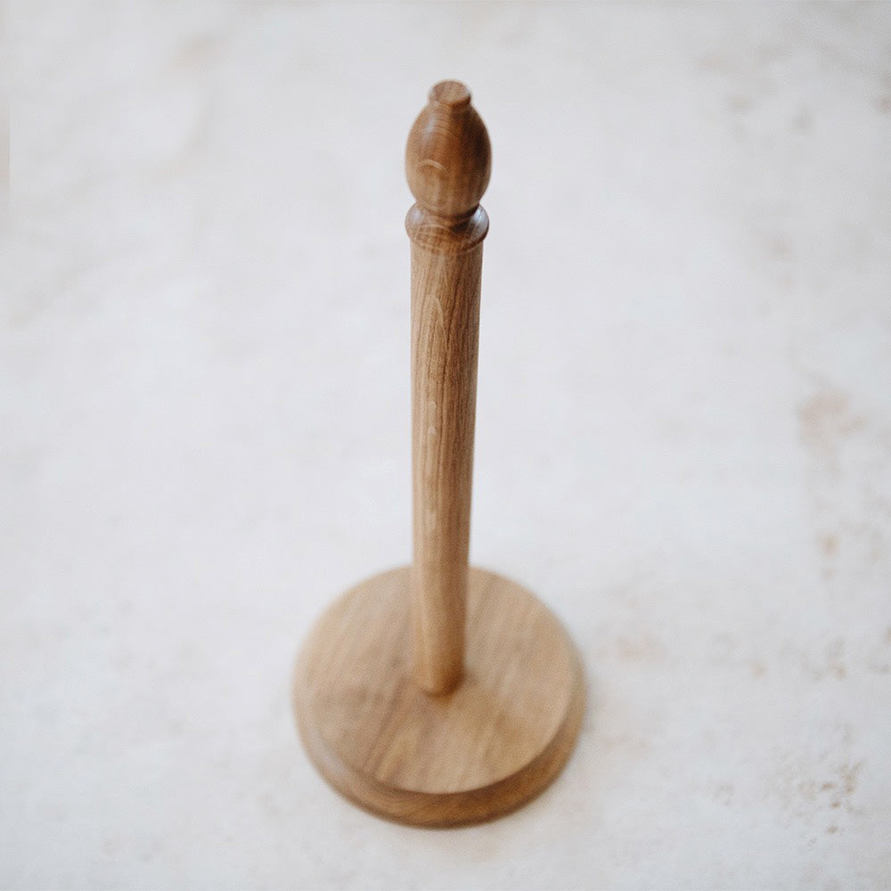 Sturdy Oak Wood Paper Towel Holder - Rustic Kitchen & Bathroom Organizer for Countertop or Wall Mount - Perfect for Home, Office, and Restaurant Use