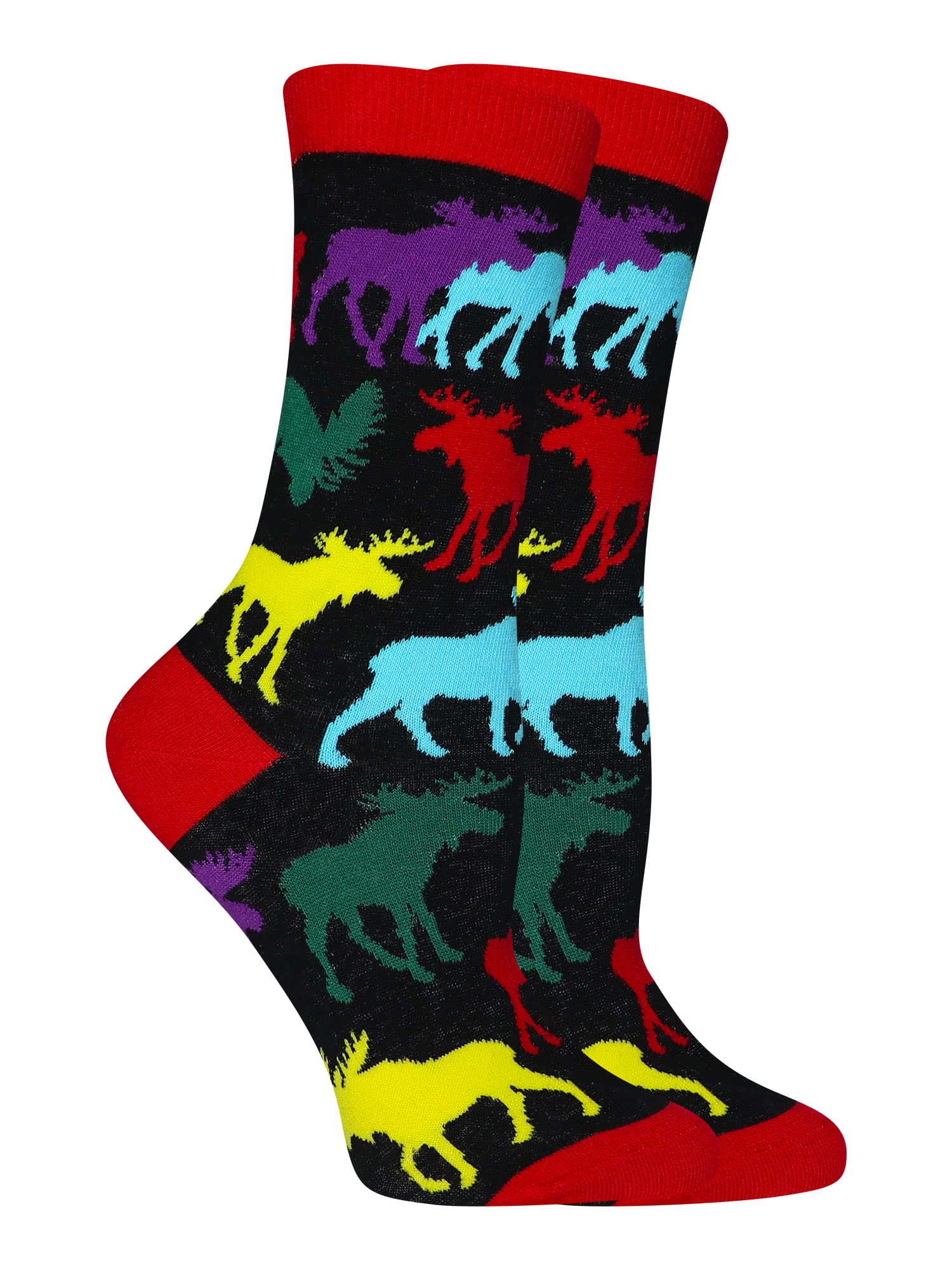 **Warm & Cozy Moose Socks for Women - Perfect Gift for Animal Lovers - Ideal for Winter, Hiking & Casual Wear**