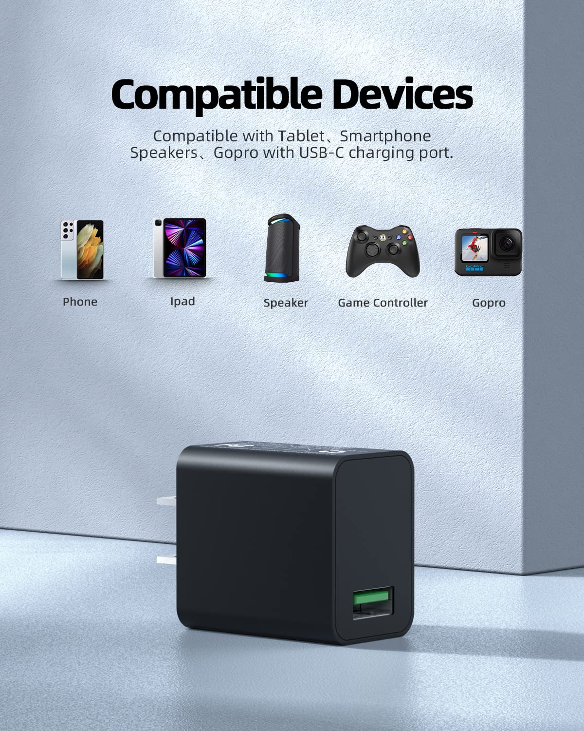 18W USB C Fast Charger for Lenovo Tablets - Quick Charge Power Adapter for Lenovo Tab M10, P11, Yoga - Perfect for Home, Office & Travel Use