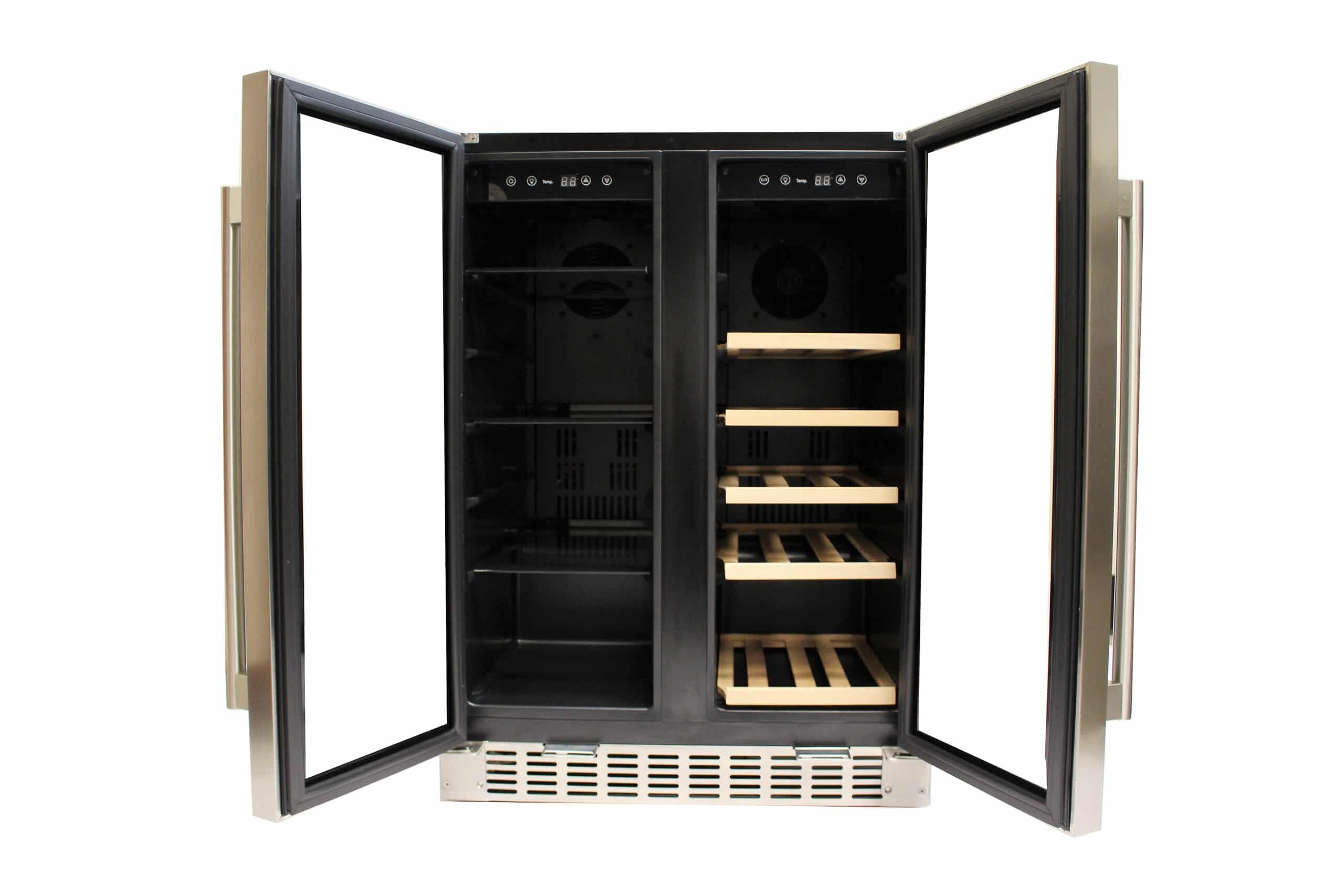 Azure Home Products A124DZS Dual Zone Beverage & Wine Cooler - Perfect for Home Bars, Kitchens, and Entertaining Spaces
