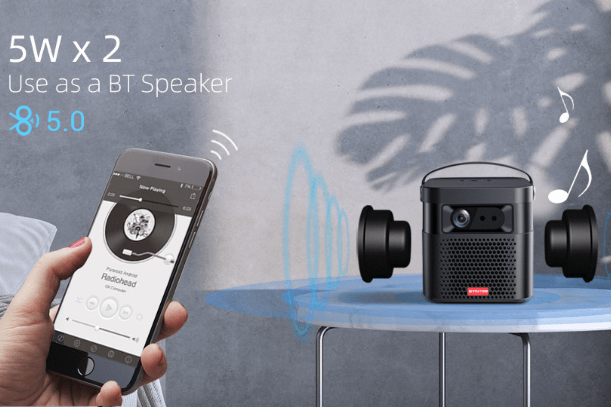 Smart 3D Portable Projector TL 70 - Full HD 1080P, WiFi & Bluetooth, Home Theater Movie Projector for Indoor/Outdoor Movies, Gaming, and Presentations