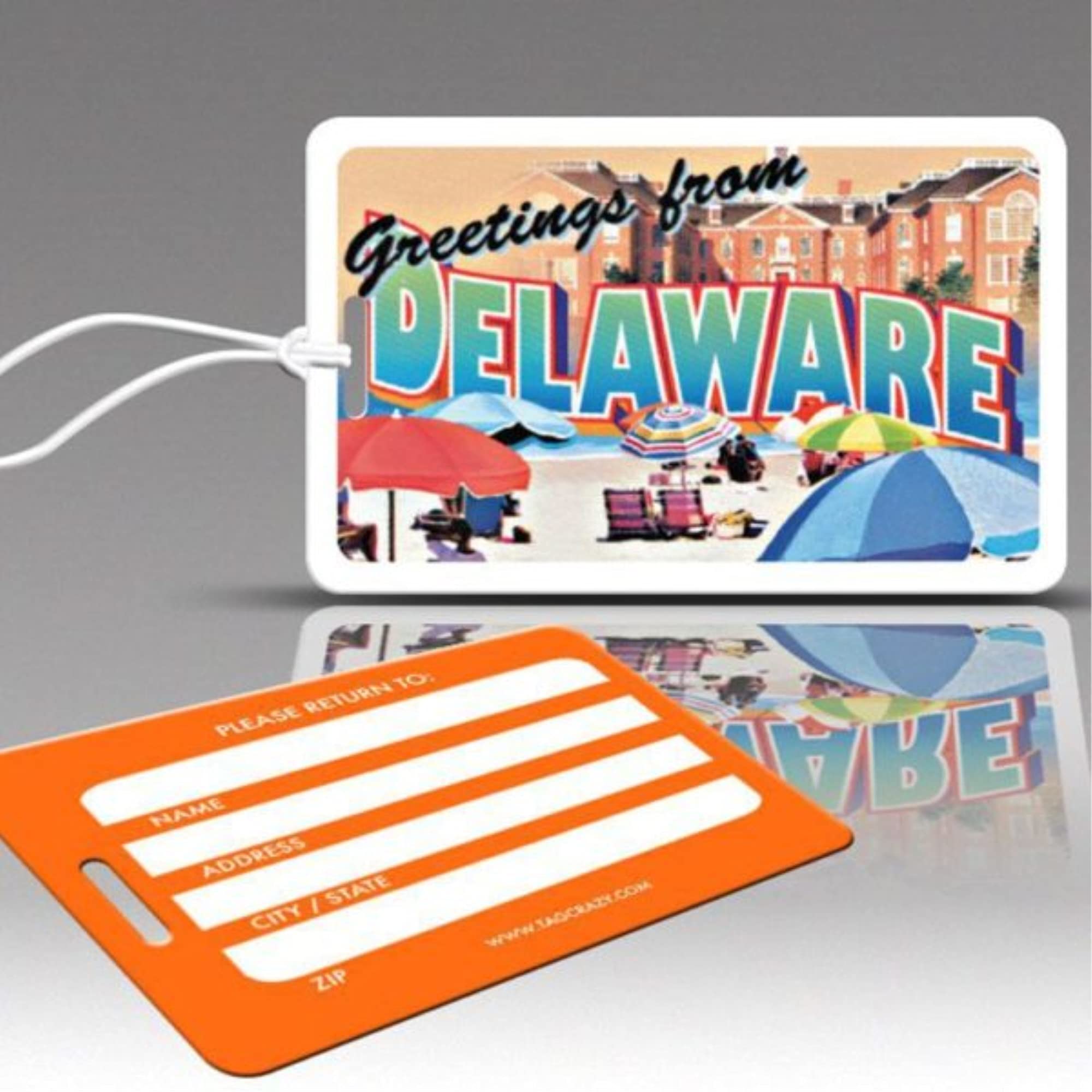 Deluxe Americana Collection Luggage Tags - Personalized Travel Accessories for Suitcases & Bags - Perfect for Airports, Vacations & Business Trips
