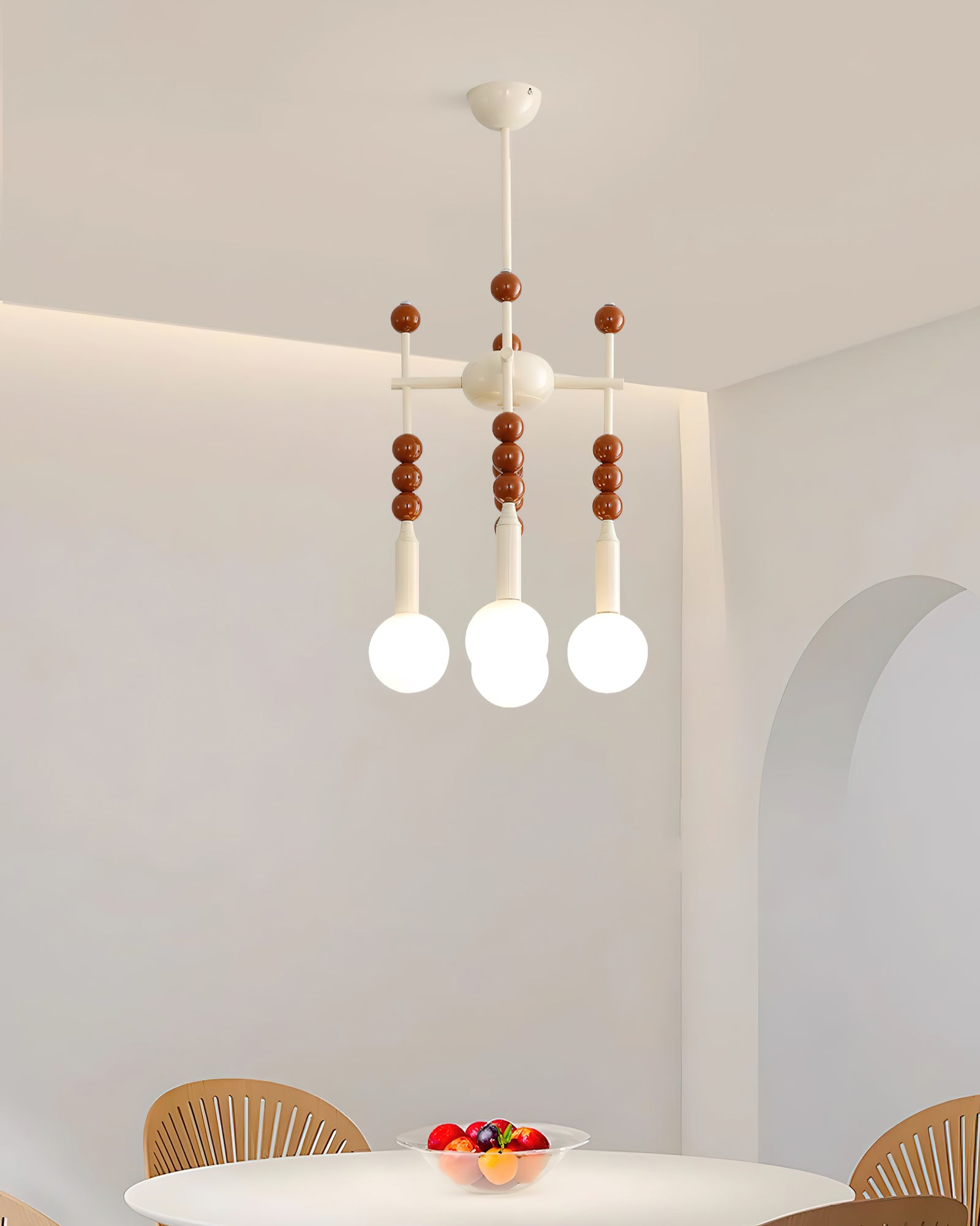 Beadstream Pendant Light - Modern Glass Ceiling Hanging Lamp for Dining Room, Kitchen Island, Bedroom & Living Room Decor