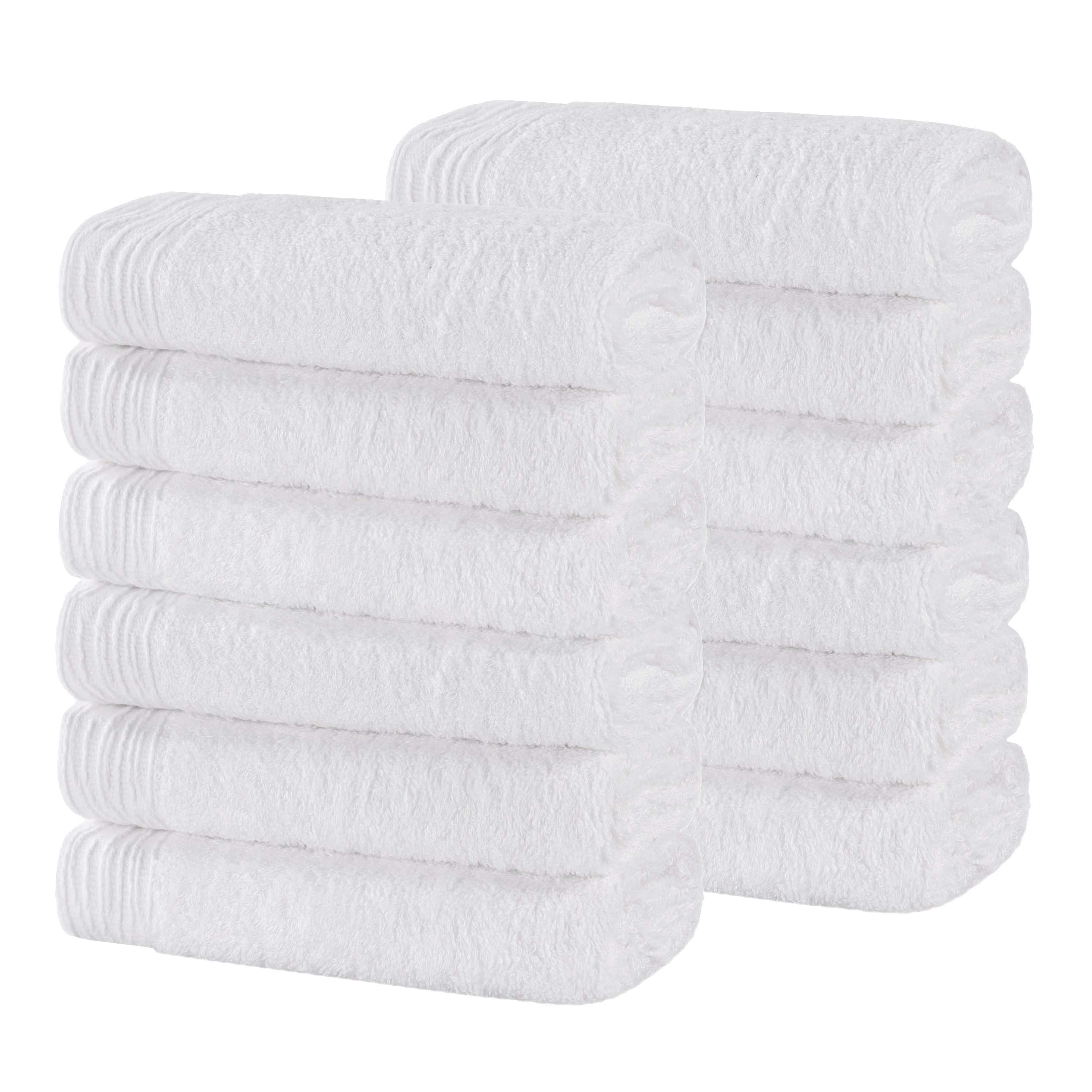 Eco-Friendly Bamboo Rayon Face Towels & Washcloths Set of 12 - Soft, Absorbent & Sustainable for Spa, Baby Care & Daily Skincare