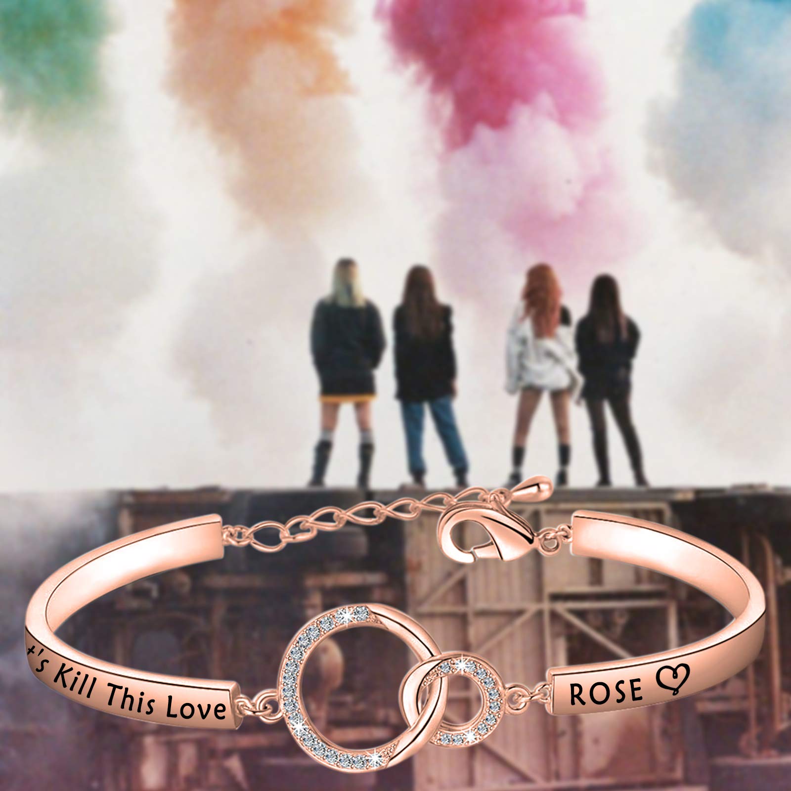 WSNANG Kpop Bracelet - BLACKPINK Let's Kill This Love Album Inspired Jewelry for Blinks (Jennie, Lisa, Jisoo, Rose) | Perfect Gift for Kpop Fans & Concert Accessories