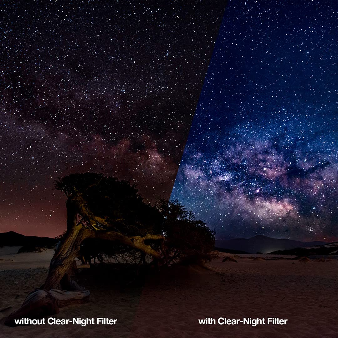 Haida M10-II Drop-in Nano-Coating Clear Night Filter for DSLR Cameras - Reduces Glare & Enhances Night Photography - Perfect for Astrophotography, Cityscapes & Low Light Shooting
