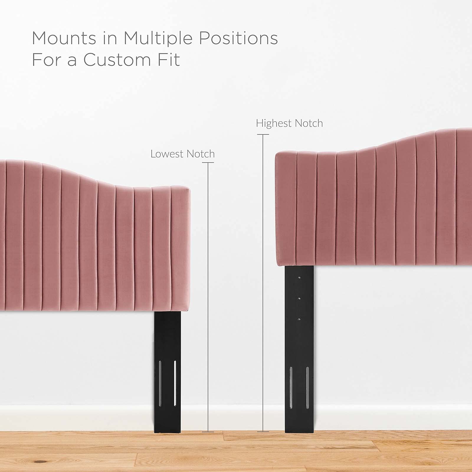 Modway Juniper Queen Size Platform Bed Frame in Dusty Rose - Modern Minimalist Bedroom Furniture for Small Spaces & Apartment Living