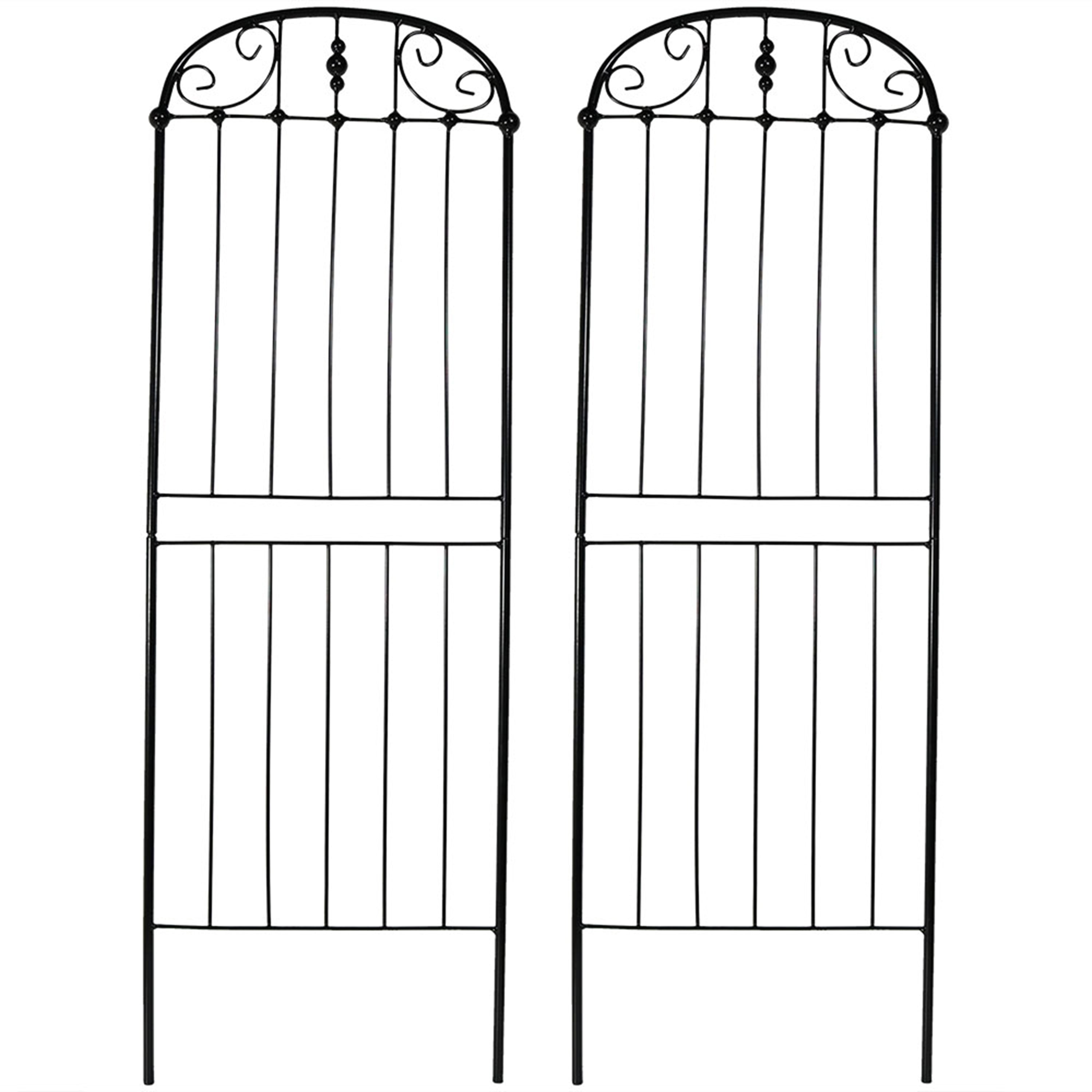 32 Inch Sunnydaze Traditional Garden Trellis for Climbing Plants - Set of 2 - Perfect for Roses, Vines & Outdoor Garden Decor