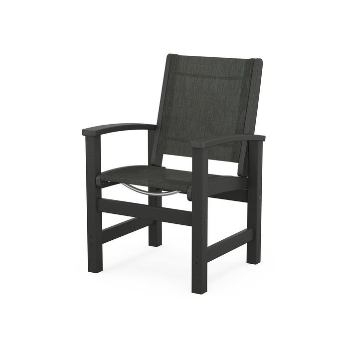 POLYWOOD Coastal Dining Chair - Weather-Resistant Outdoor Furniture, All-Weather Adirondack Chair for Patio, Deck, Garden & Poolside - Perfect for Backyard, Beach House & Waterfront Dining
