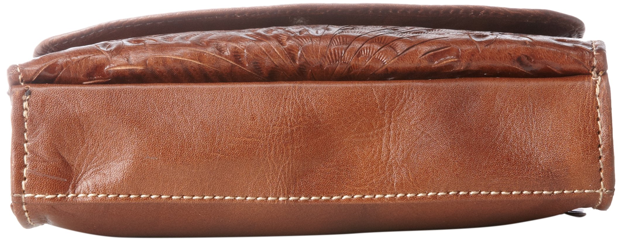 Women's Western Style Lace Medium Brown Leather Crossbody Bag - Perfect for Casual Outings, Travel & Everyday Use