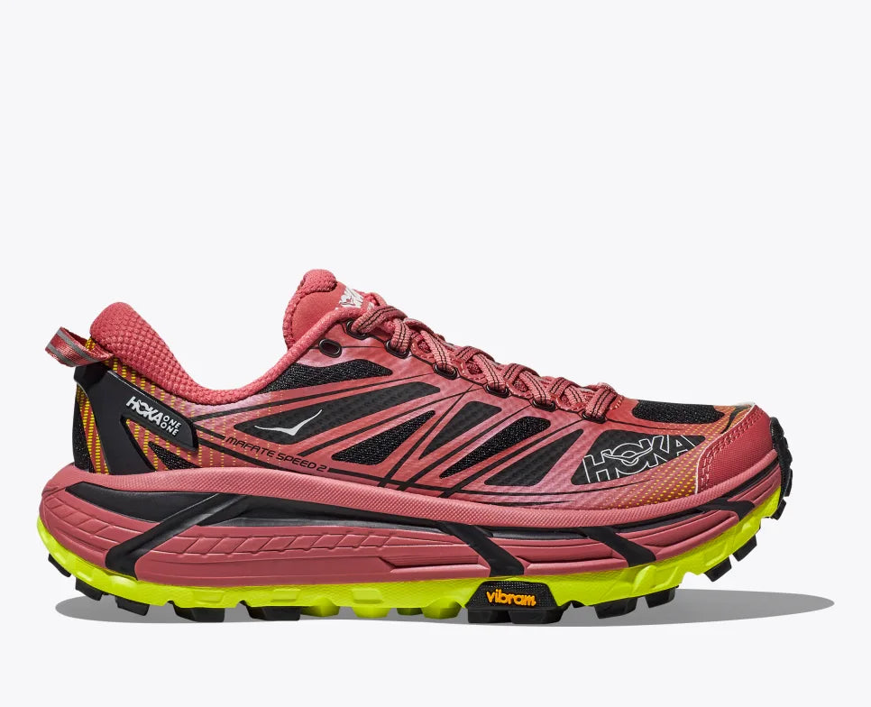 HOKA Mafate Speed 2 Trail Running Shoes - Clay/Black - Unisex Lightweight Hiking & Outdoor Adventure Footwear for Men and Women