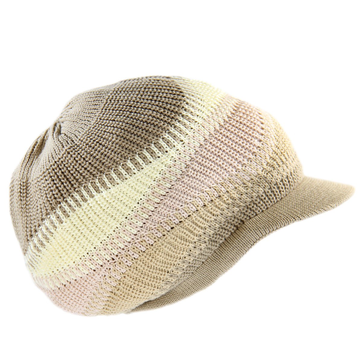 RW 81 Knitted Cotton Rasta Slouchy Beanie Visor Hat - Stylish Unisex Winter Accessory for Men & Women - Perfect for Outdoor Activities, Music Festivals & Casual Wear