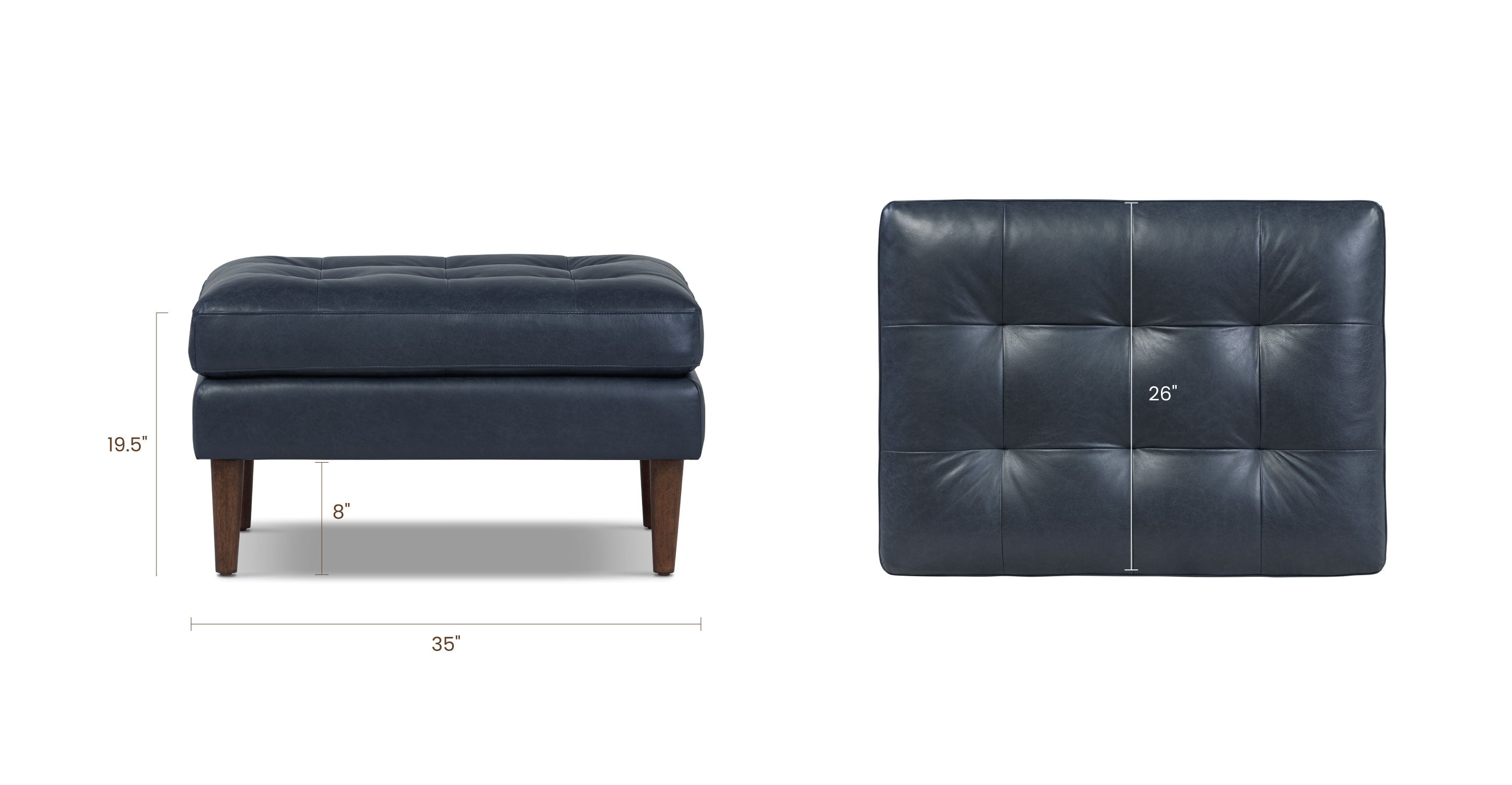 Napa Ottoman - Stylish and Comfortable Footstool for Living Room, Bedroom, or Office | Perfect for Relaxing, Reading, or Extra Seating