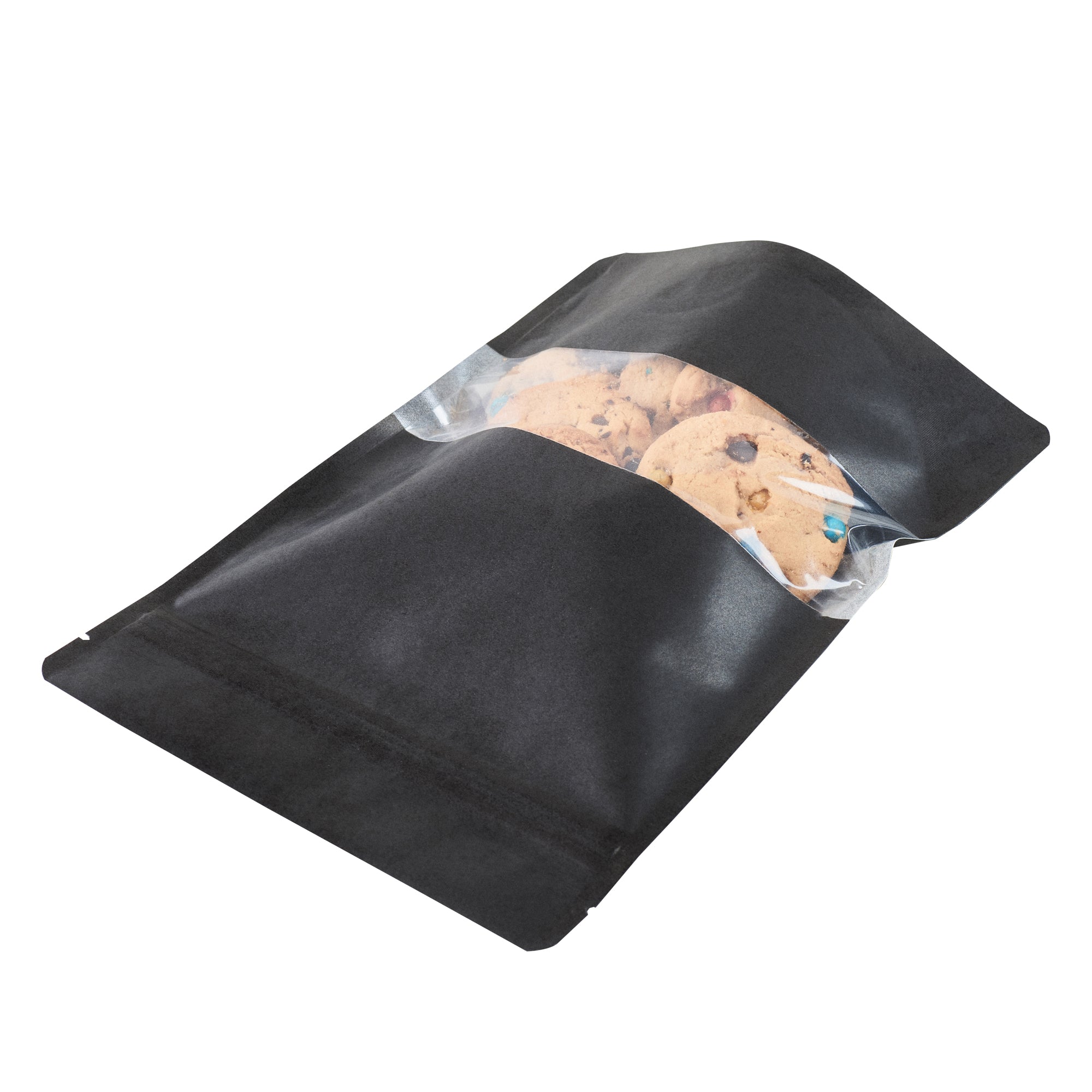 Bag Tek Black Plastic Large Window Heat Sealable Bags 9 x 6 x 1.5 Inches - 100 Count Box for Food Storage, Retail Packaging & Crafts