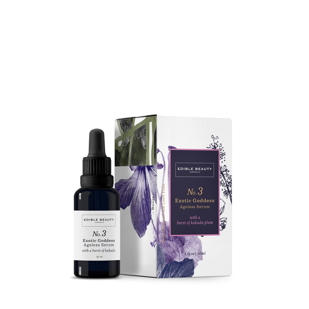 Edible Beauty Australia No.3 Exotic Goddess Ageless Serum - Anti-Aging Face Serum with Natural Ingredients for Hydration & Radiance | Perfect for Nighttime Skincare Routine & Daily Glow Boost