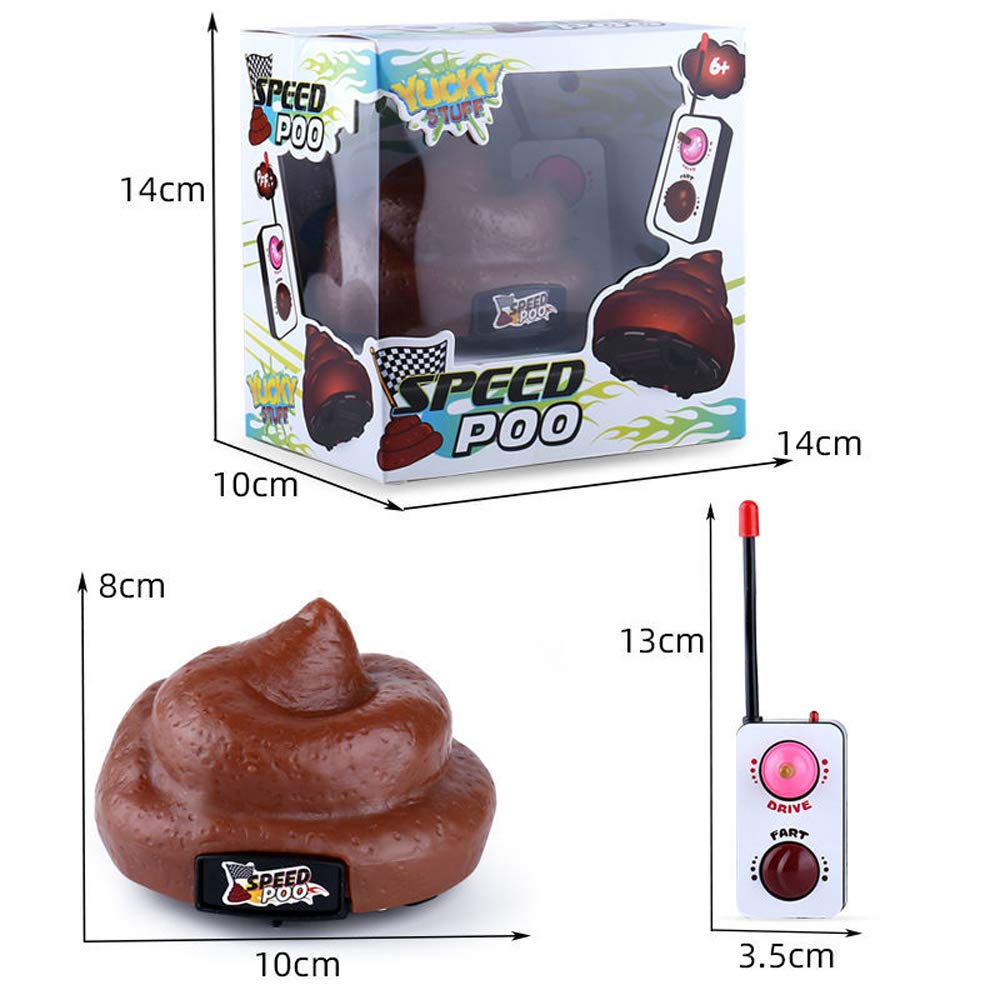 Funny Remote Control Poop Car Toy - RC Prank Shit Vehicle for Kids, Pets & Family Games - Great for Parties & Gifts (Includes Screwdriver) - Perfect for Birthday Pranks, Pet Entertainment & Family Fun Nights