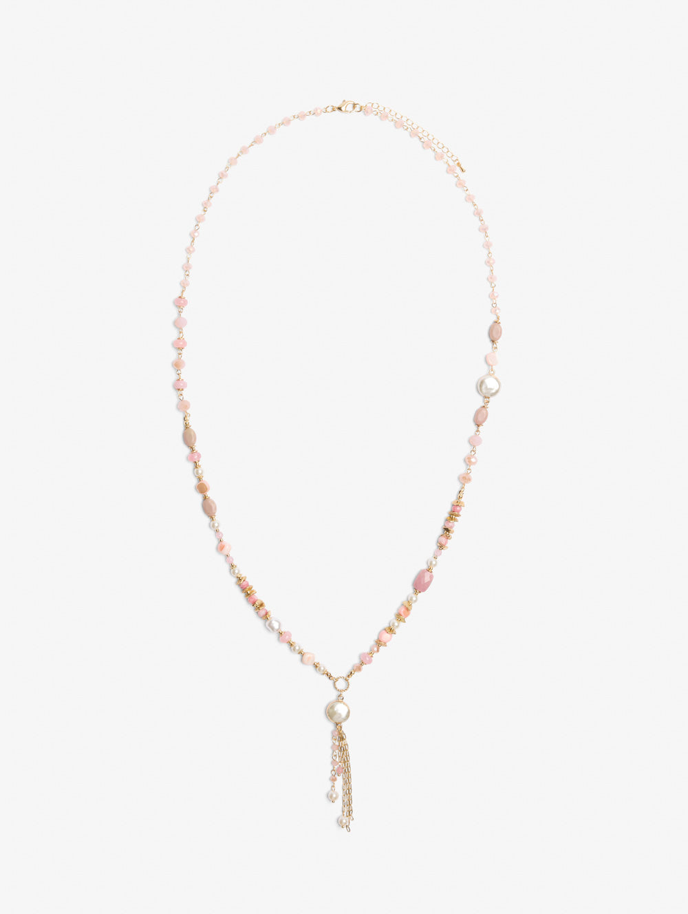 Peachy Beaded Tassel Necklace for Women - Bohemian Style Handmade Jewelry - Perfect for Parties, Weddings & Everyday Wear