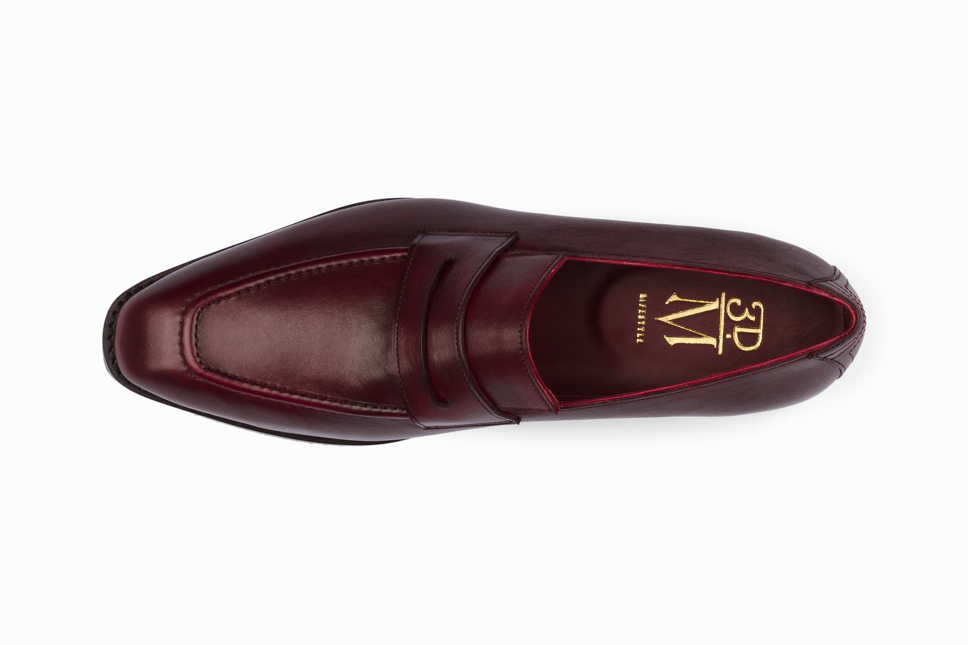 Vegano Penny Loafers for Men & Women - Genuine Leather Slip-On Shoes in Dark Burgundy - Comfortable & Stylish for Office, Casual Wear & Travel