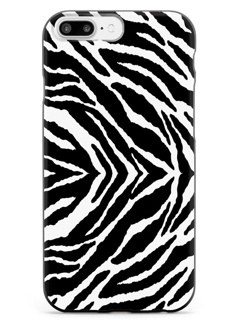 3D Textured Zebra Print Protective Case for iPhone 8 Plus - Shockproof Slim Cover with Animal Pattern - Perfect for Daily Use, Travel & Outdoor Activities