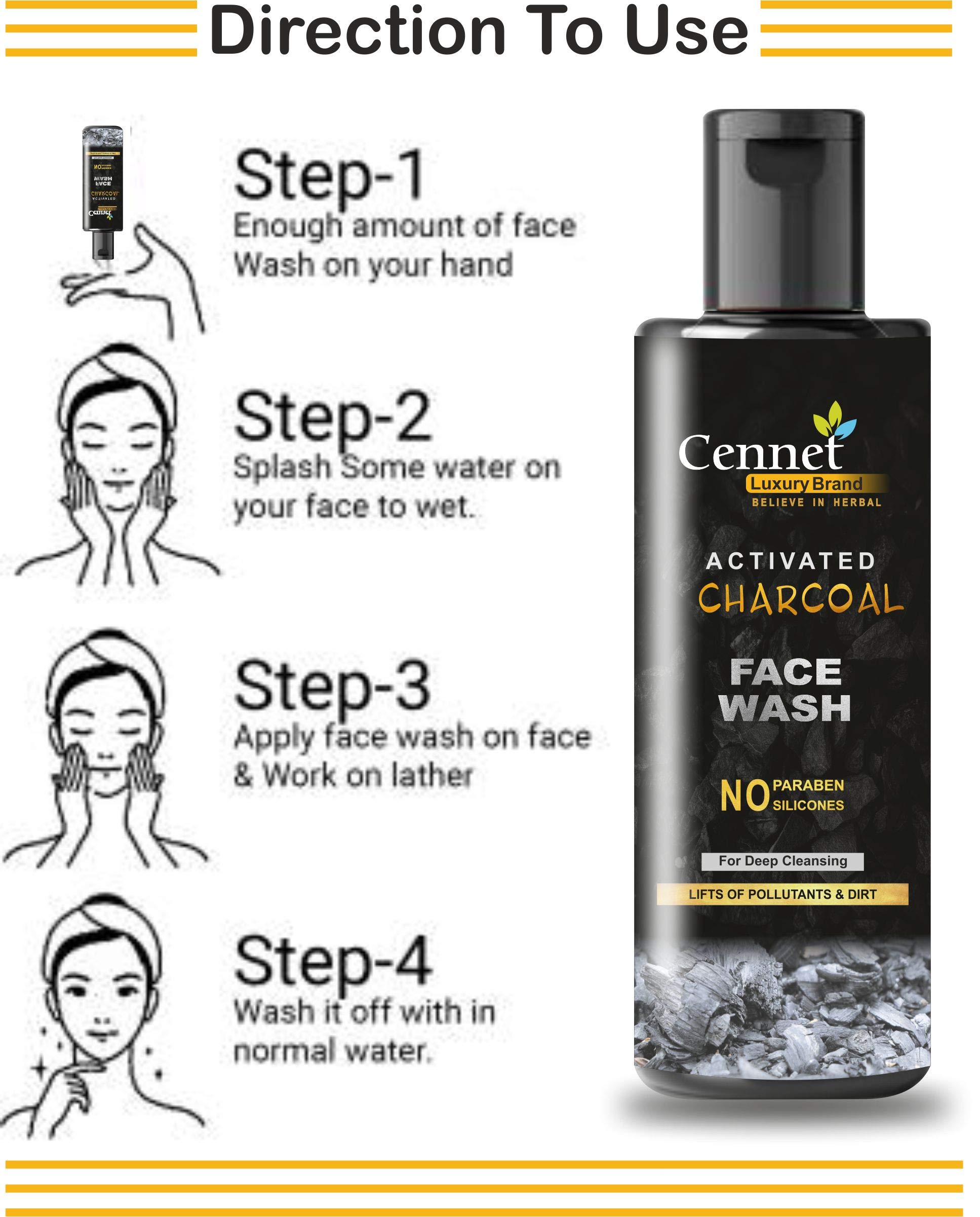 Activated Charcoal Face Wash for Men & Women - Deep Cleansing for Oily Skin, Anti-Acne Treatment, Pimple Control, Oil-Free Formula (100ml) - Perfect for Daily Skincare Routine & Breakout Prevention