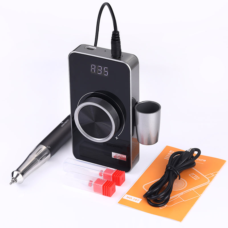 BORN PRETTY 35000RPM Rechargeable Portable Nail Drill Machine - Professional Nail Art Tool for Home & Salon Manicure Pedicure