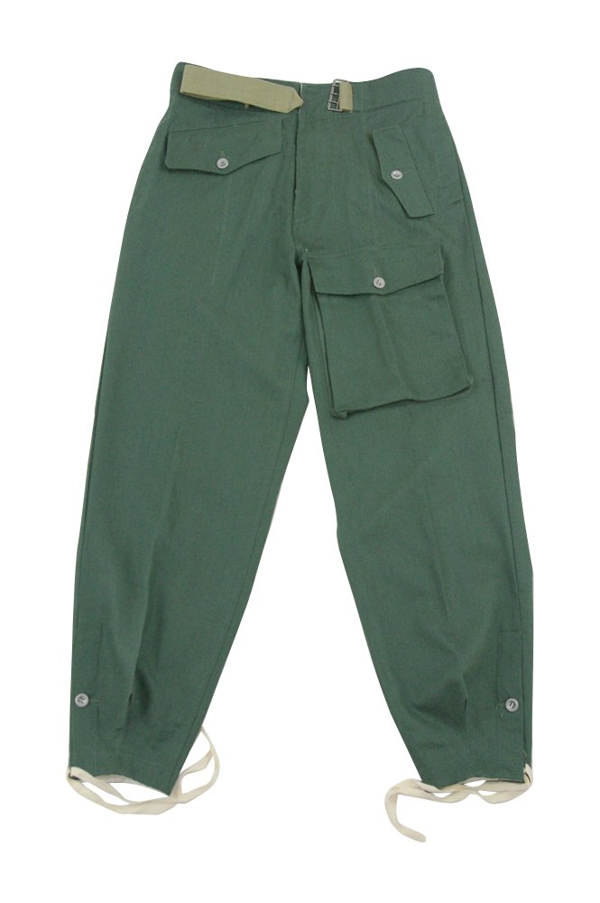 Original German WWII Heer Panzer Summer HBT Reed Green Trousers - Authentic Reproduction for Reenactment, Cosplay & Military Collectors